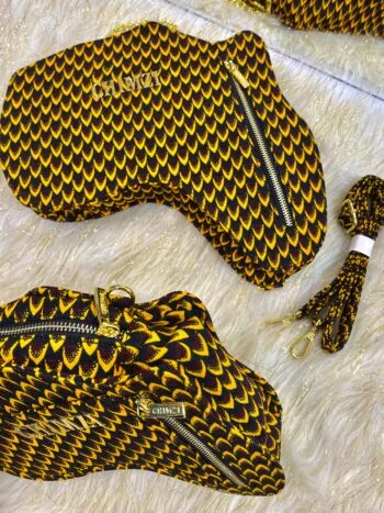 SABRA (AFRICA SHAPED KENTE BAG / BACKPACK)