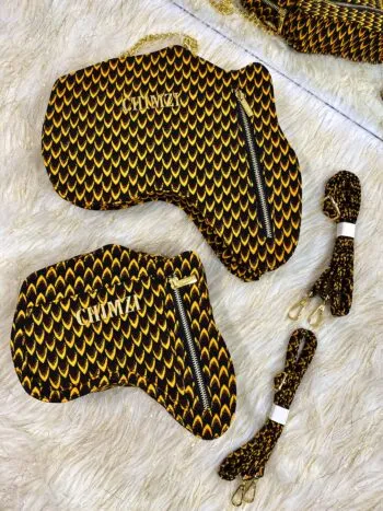 SABRA (AFRICA SHAPED KENTE BAG / BACKPACK)